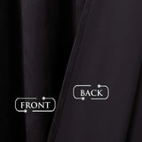 2 Pieces Plain Soft Velvet Eyelet Curtains - Jet Black