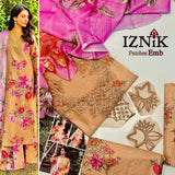 IZNIK – 3 Piece Zari Effect Lawn Summer Eid Collection (Code: PE001)