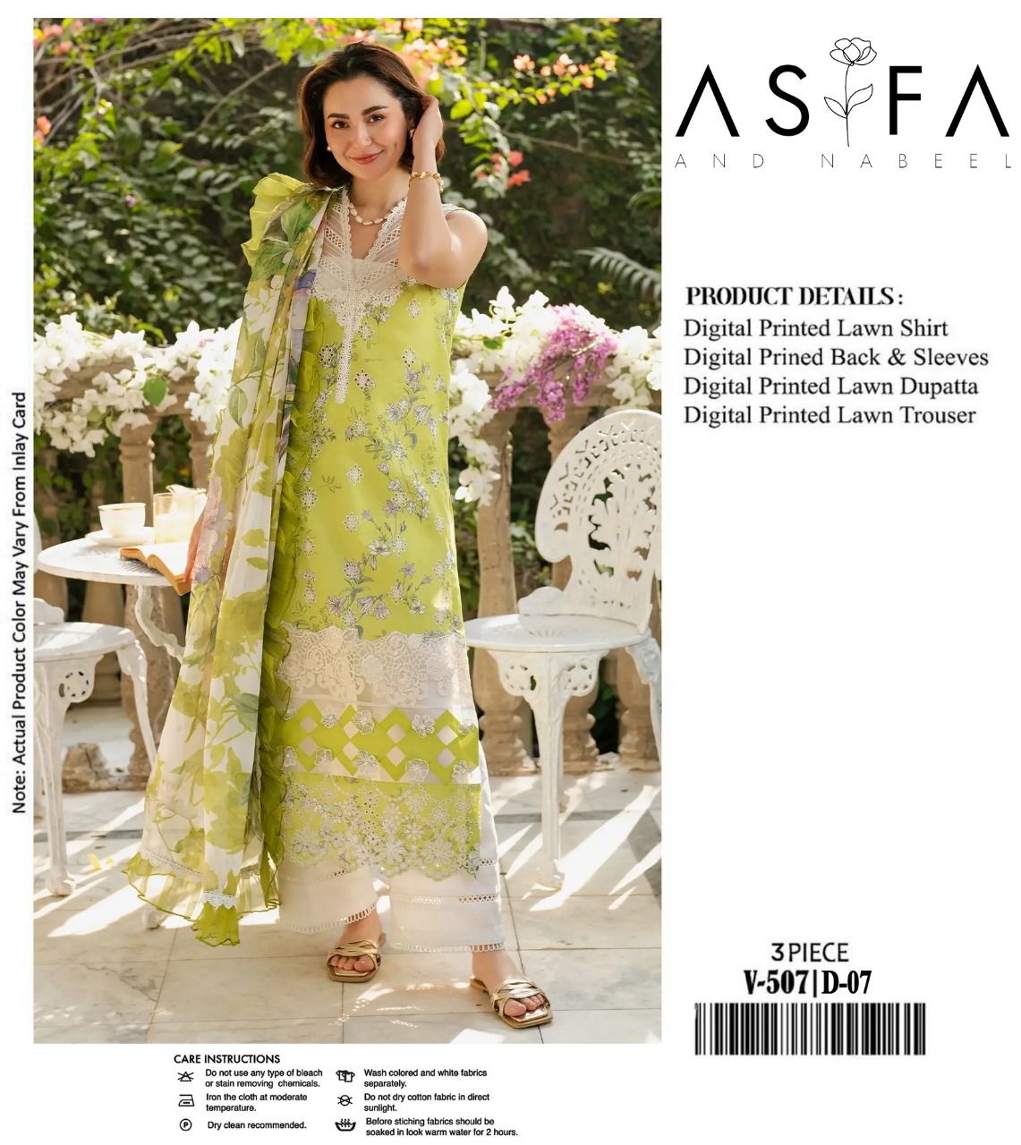 ASFA NABEEL 3pc Summer Eid Collection – Code: PE002