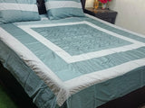 Exquisite Embroidered Patch Work King Size Bed Sheets
