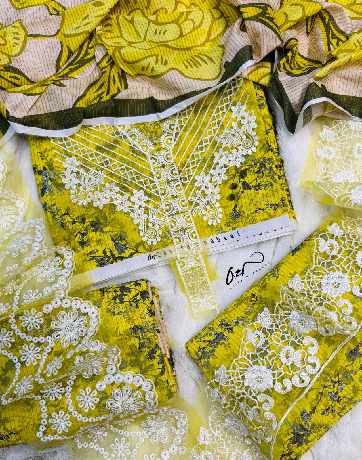 ASFA NABEEL 3pc Summer Eid Collection – Code: PE002