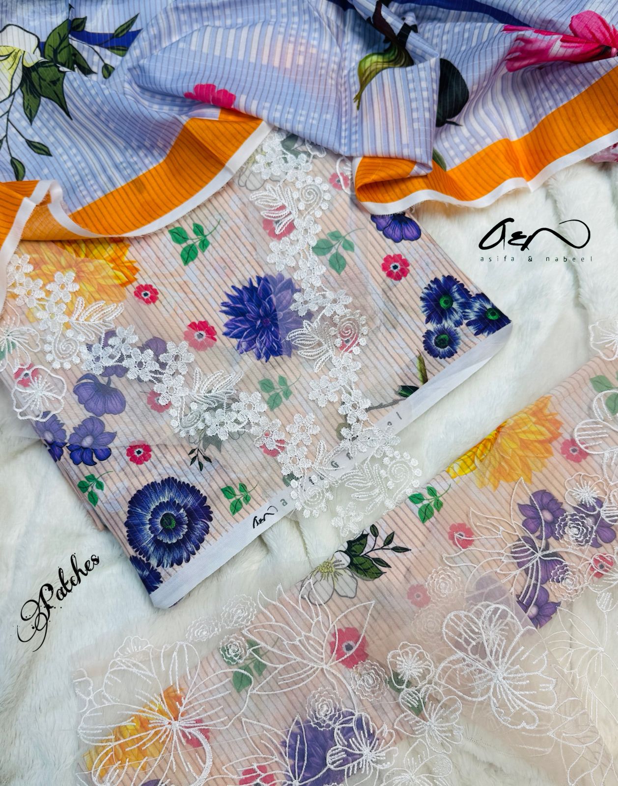 ASFA NABEEL 3pc Summer Eid Collection – Code: PE009
