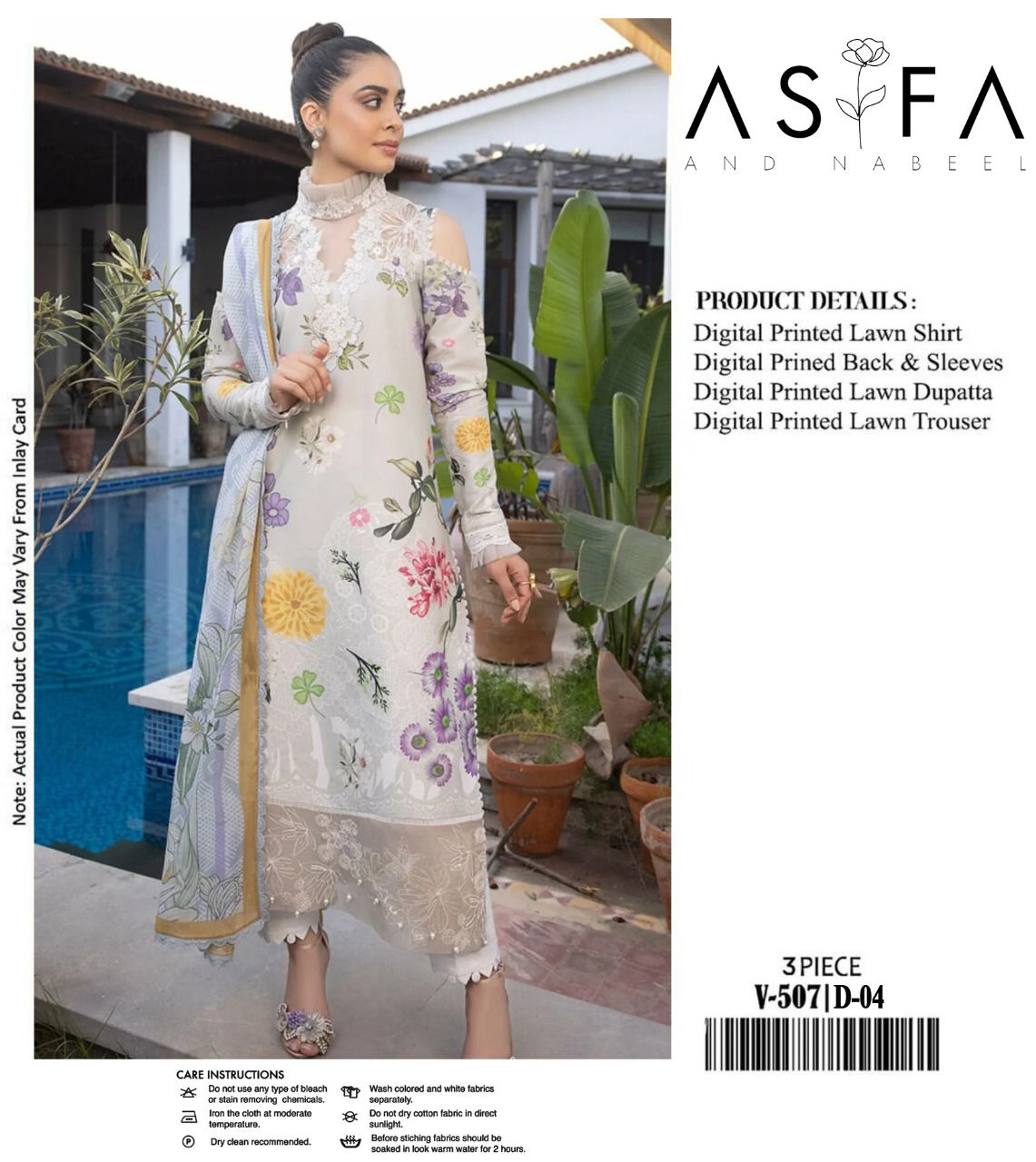 ASFA NABEEL 3pc Summer Eid Collection – Code: PE009