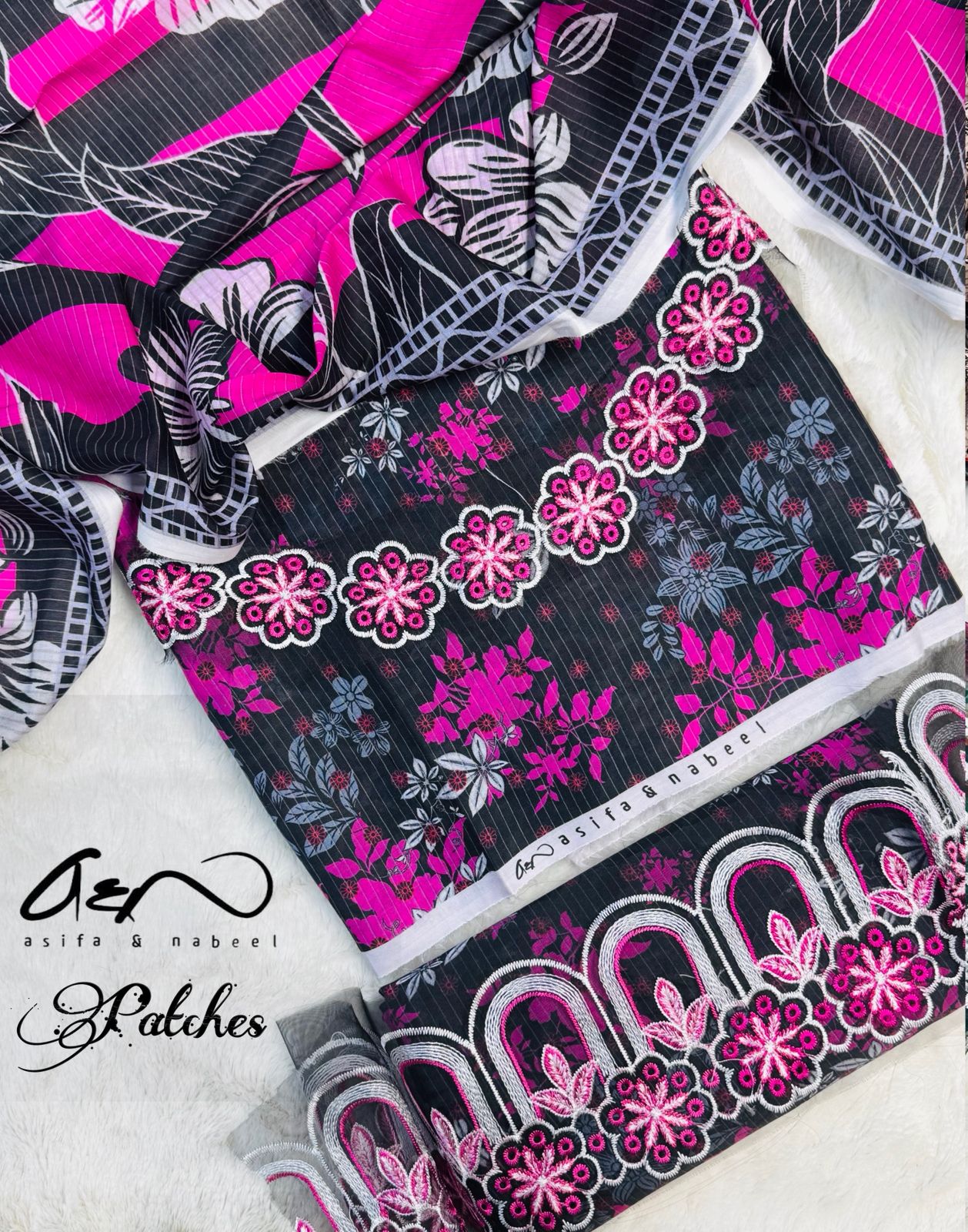 ASFA NABEEL 3pc Summer Eid Collection – Code: PE003