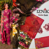 IZNIK – 3 Piece Zari Effect Lawn Summer Eid Collection (Code: PE001)