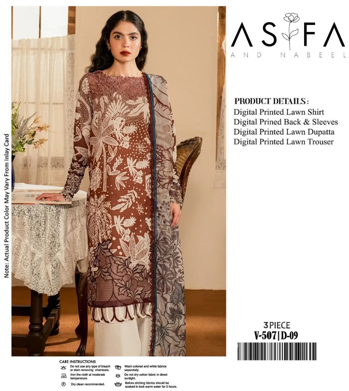 ASFA NABEEL 3pc Summer Eid Collection – Code: PE005